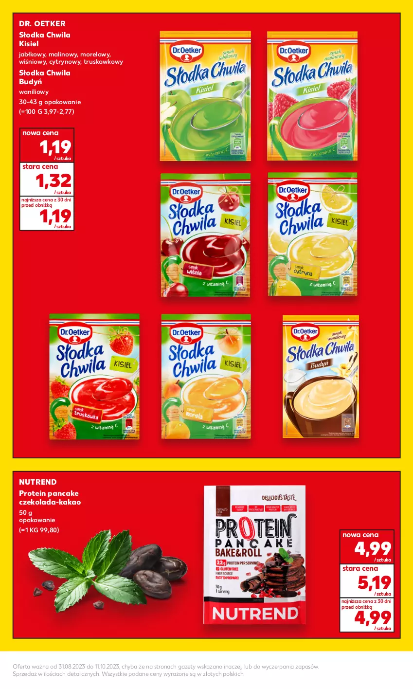 Gazetka promocyjna Kaufland - Kaufland - ważna 31.08 do 11.10.2023 - strona 9 - produkty: Budyń, Czekolada, Dr. Oetker, Kakao, Kisiel, Słodka Chwila