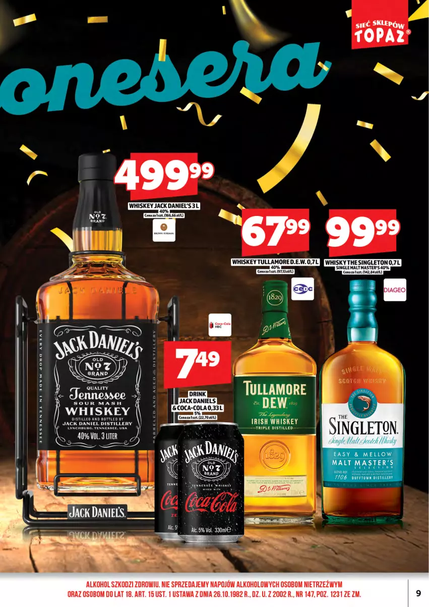 Gazetka promocyjna Topaz - Gazetka - ważna 01.02 do 15.02.2026 - strona 11 - produkty: Coca-Cola, Whiskey