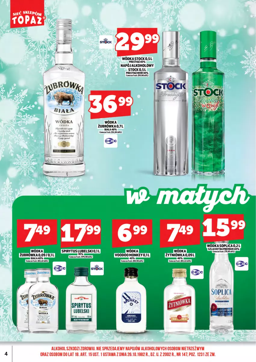 Gazetka promocyjna Topaz - Gazetka - ważna 01.02 do 15.02.2026 - strona 6 - produkty: Napój, Ser, Soplica, Stock, Wódka