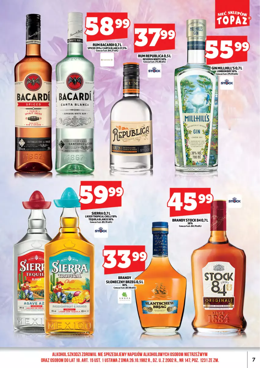Gazetka promocyjna Topaz - Gazetka - ważna 01.02 do 15.02.2026 - strona 9 - produkty: Bacardi, Gin, Likier, Rum, Ser, Tequila, Tropical