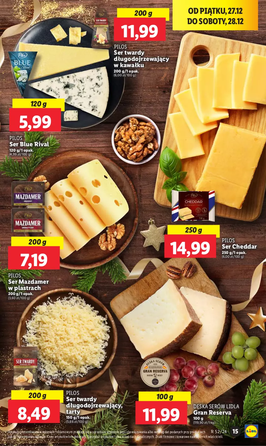 Gazetka promocyjna Lidl - GAZETKA - ważna 27.12 do 28.12.2024 - strona 27 - produkty: Cheddar, Deska serów, Gra, Kawa, Mazdamer, Pilos, Ser