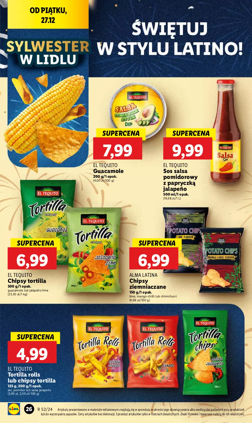 Gazetka promocyjna Lidl - GAZETKA - ważna 27.12 do 28.12.2024 - strona 30 - produkty: Amol, Chipsy, Mango, Salsa, Ser, Sos, Tortilla