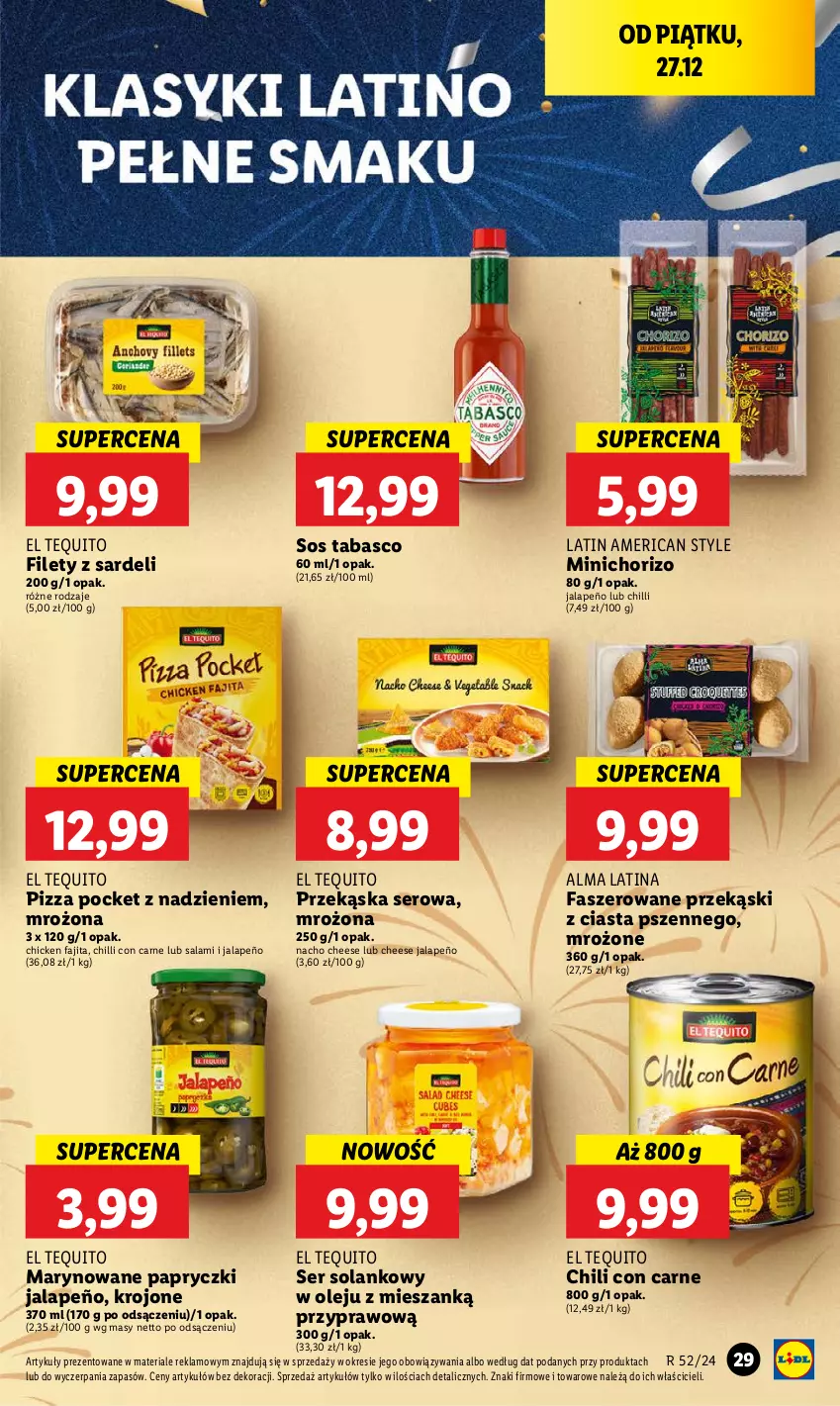 Gazetka promocyjna Lidl - GAZETKA - ważna 27.12 do 28.12.2024 - strona 33 - produkty: Fa, Olej, Pizza, Salami, Ser, Solan, Sos, Sos tabasco