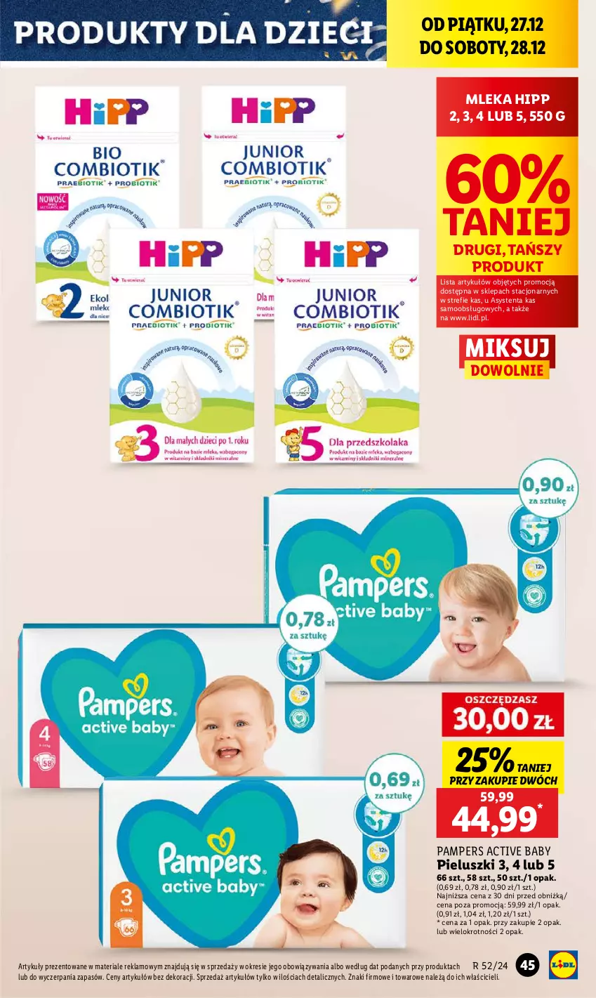 Gazetka promocyjna Lidl - GAZETKA - ważna 27.12 do 28.12.2024 - strona 51 - produkty: HiPP, Pampers