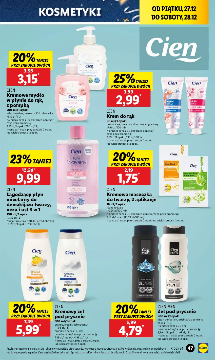 Gazetka promocyjna Lidl - GAZETKA - ważna 27.12 do 28.12.2024 - strona 53 - produkty: Gin, Krem do rąk, Makijaż, Masło, Miód, Mleko, Mydło, Mydło w płynie, Olej, Płyn micelarny, Róża, Wełna