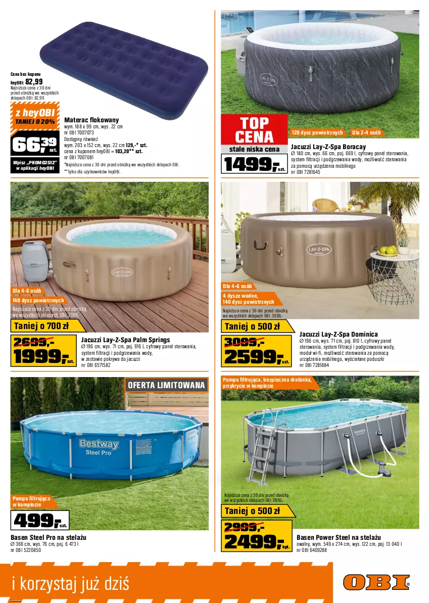 Gazetka promocyjna Obi - Gazetka OBI - ważna 09.07 do 29.07.2025 - strona 13 - produkty: Fa, Fotel, Grill, Grill gazowy, Inka, Materac, Mobil, Ogród, Palma, Piec, Pokrywa, Por, Rama, Sofa, Stolik, Tera, Termometr, Top
