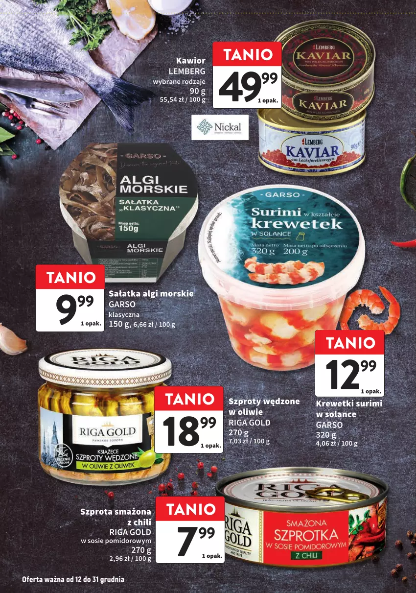 Gazetka promocyjna Intermarche - Gazetka Intermarche - ważna 12.12 do 31.12.2024 - strona 10 - produkty: Kawior, LG, Solan, Sos, Szprot