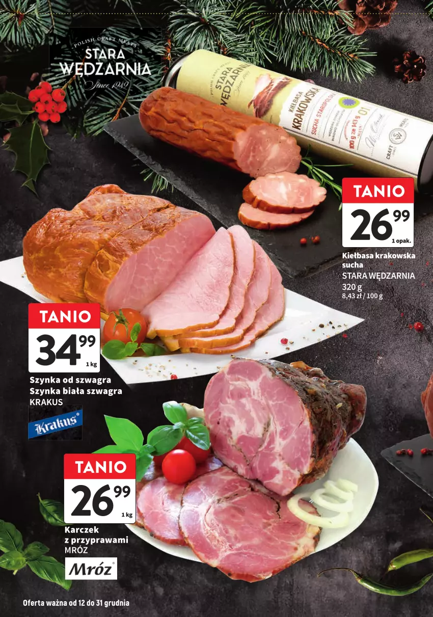 Gazetka promocyjna Intermarche - Gazetka Intermarche - ważna 12.12 do 31.12.2024 - strona 2 - produkty: Gra, Kiełbasa, Kiełbasa krakowska, Krakus, Lack, Szynka, Szynka biała