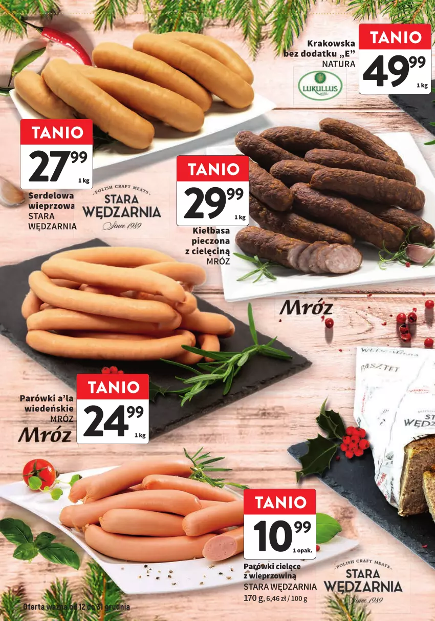 Gazetka promocyjna Intermarche - Gazetka Intermarche - ważna 12.12 do 31.12.2024 - strona 4 - produkty: Kiełbasa, Parówki, Piec