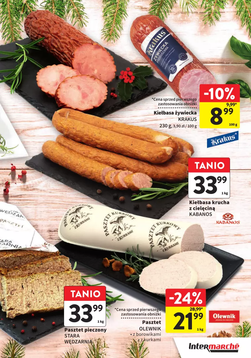 Gazetka promocyjna Intermarche - Gazetka Intermarche - ważna 12.12 do 31.12.2024 - strona 5 - produkty: Kabanos, Kiełbasa, Kiełbasa krucha, Krakus, Olewnik, Pasztet, Piec