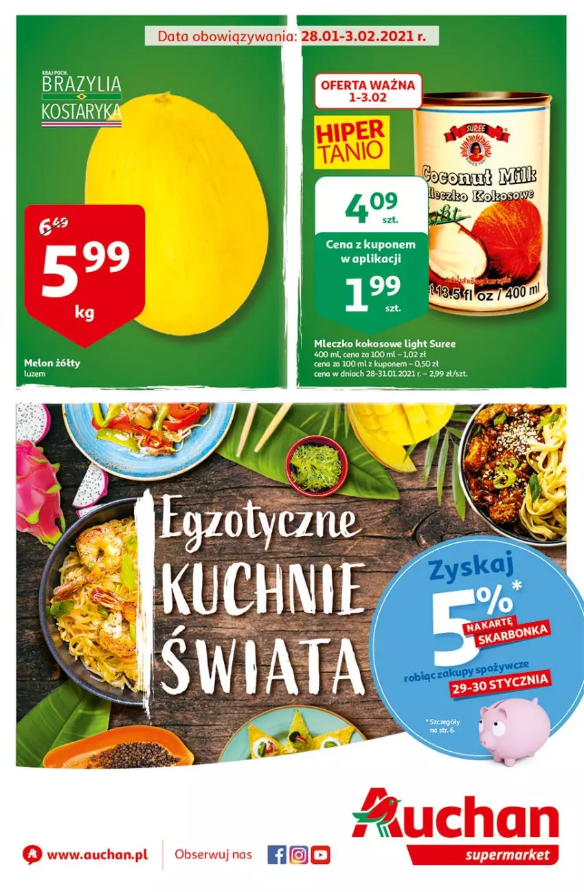 Gazetka promocyjna Auchan - Egzotyczne Kuchnie Świata Supermarkety - ważna 28.01 do 03.02.2021 - strona 1