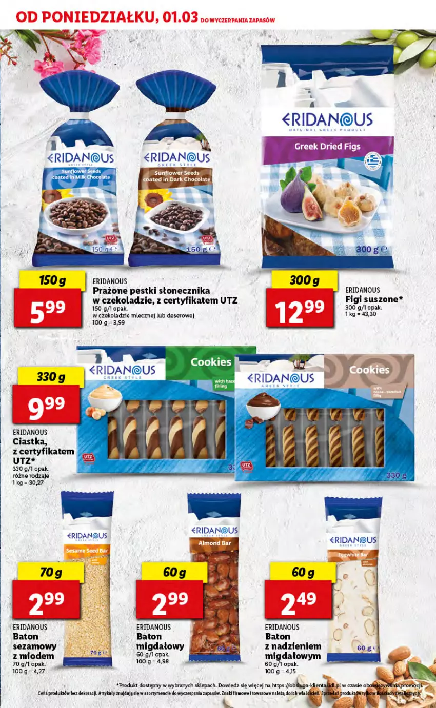 Gazetka promocyjna Lidl - TYDZIEŃ GRECKI - ważna 27.02 do 06.03.2021 - strona 21 - produkty: Baton, Ciastka, Deser, Figi, Ser, Sezam