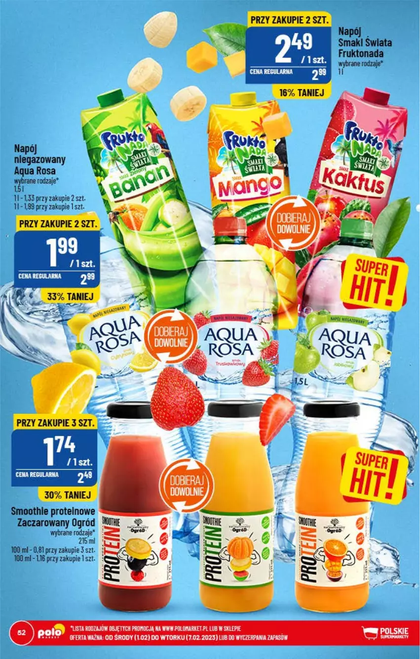 Gazetka promocyjna PoloMarket - Gazetka pomocyjna - ważna 01.02 do 07.02.2023 - strona 52 - produkty: Napój, Napój niegazowany, Ogród, Smoothie