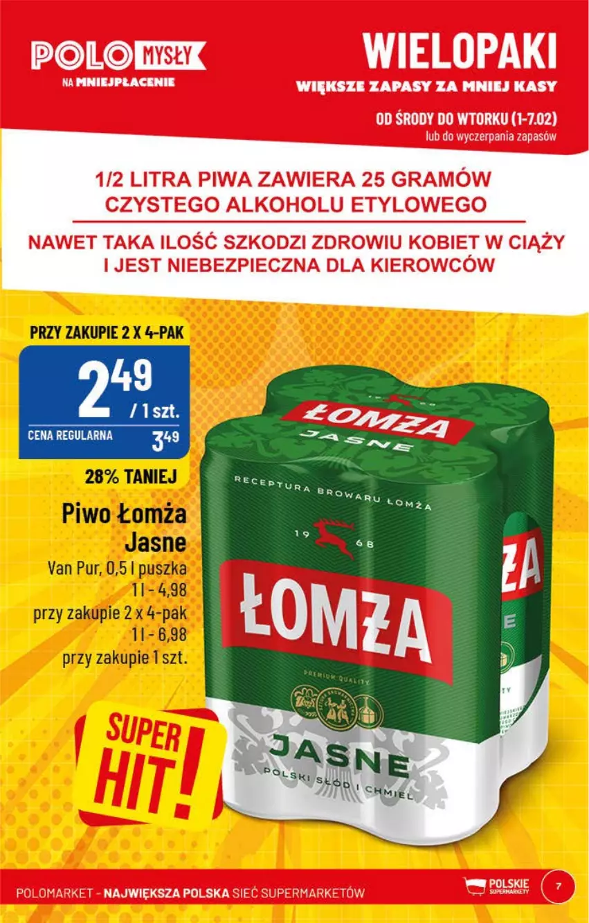 Gazetka promocyjna PoloMarket - Gazetka pomocyjna - ważna 01.02 do 07.02.2023 - strona 7 - produkty: Piwo, Pur