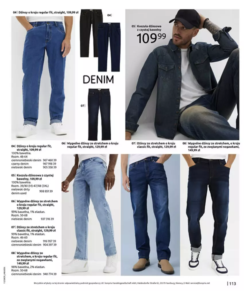 Gazetka promocyjna Bonprix - PRZYTULNY SEZON PRZEJŚCIOWY - ważna 23.09 do 03.11.2025 - strona 115 - produkty: Dżinsy, Fa, Gala, Gra, Kosz, Koszula, LG