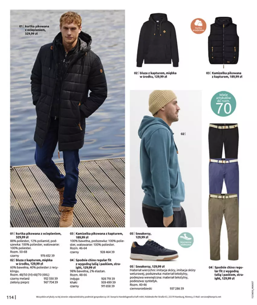 Gazetka promocyjna Bonprix - PRZYTULNY SEZON PRZEJŚCIOWY - ważna 23.09 do 03.11.2025 - strona 116 - produkty: Bluza, Kamizelka, Kurtka, Piec, Spodnie