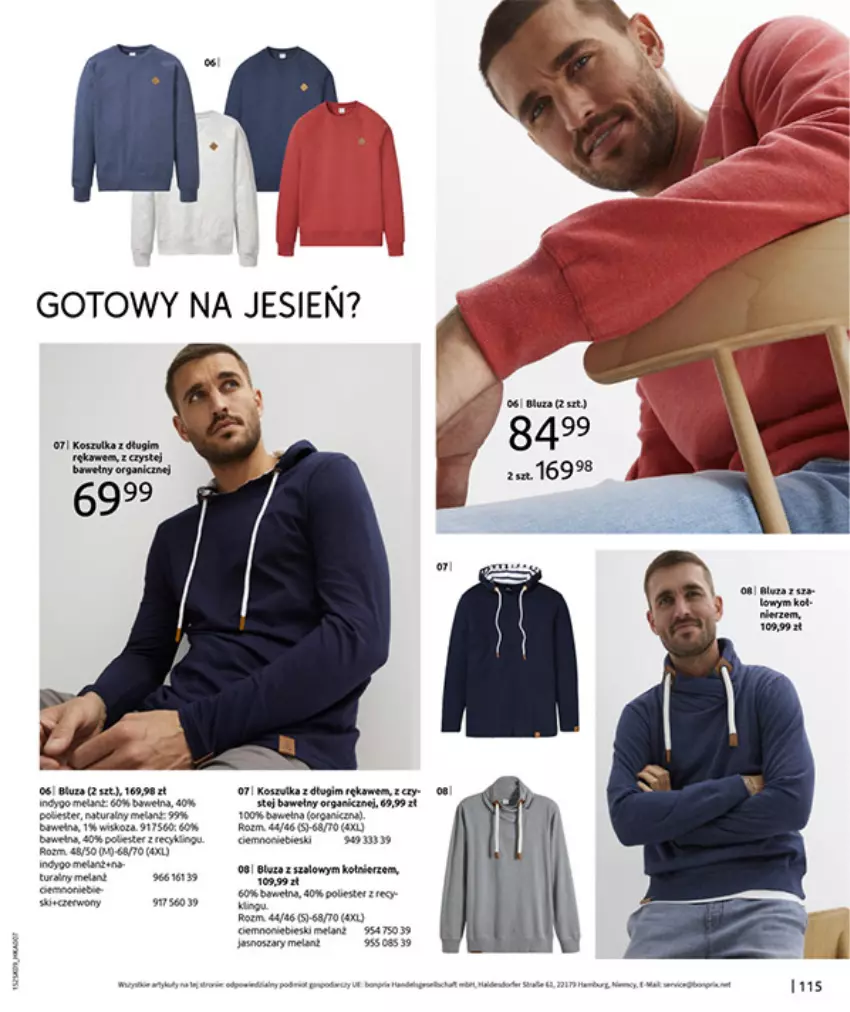 Gazetka promocyjna Bonprix - PRZYTULNY SEZON PRZEJŚCIOWY - ważna 23.09 do 03.11.2025 - strona 117 - produkty: Bluza, Fa, Gra, Kawa, LG