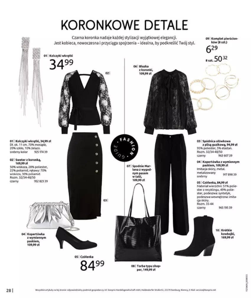 Gazetka promocyjna Bonprix - PRZYTULNY SEZON PRZEJŚCIOWY - ważna 23.09 do 03.11.2025 - strona 30 - produkty: Fa, Kolczyki, Spódnica, Spodnie, Stek, Sweter, Wkręt