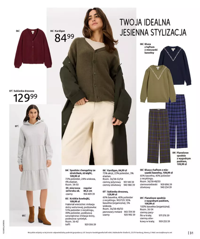 Gazetka promocyjna Bonprix - PRZYTULNY SEZON PRZEJŚCIOWY - ważna 23.09 do 03.11.2025 - strona 33 - produkty: Bluza, Brit, Dres, Fa, Gra, LG, Ser, Spodnie, Wełna, Wiko