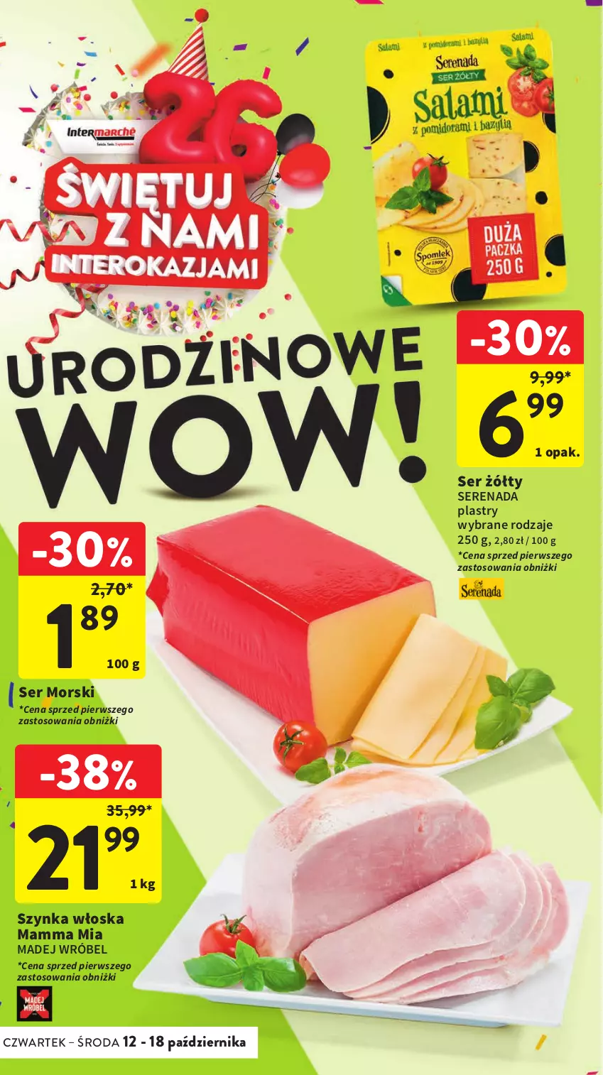 Gazetka promocyjna Intermarche - Gazetka Intermarche - ważna 12.10 do 18.10.2023 - strona 2 - produkty: Madej Wróbel, Ser, Szynka