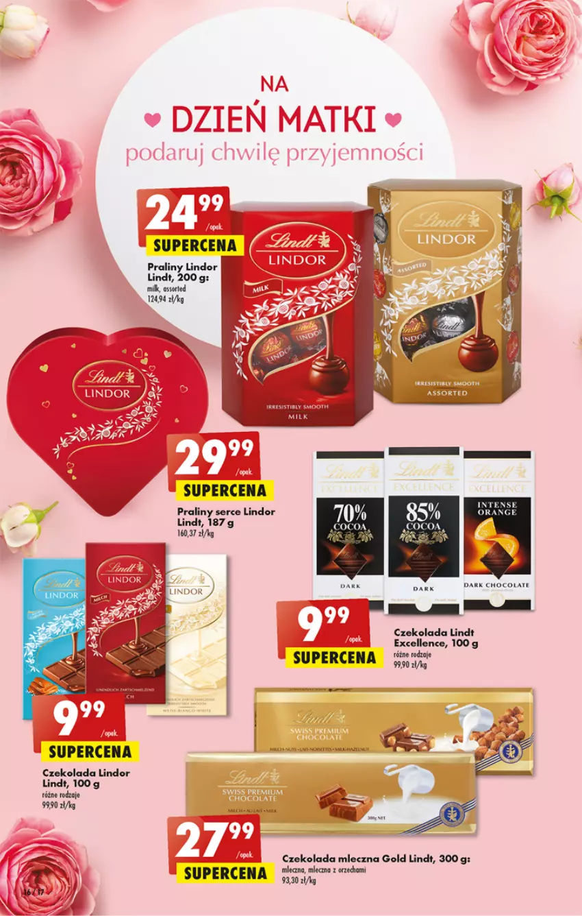 Gazetka promocyjna Biedronka - ważna 18.05 do 24.05.2023 - strona 16 - produkty: Czekolada, Czekolada mleczna, Lindor, Lindt, Praliny, Ser