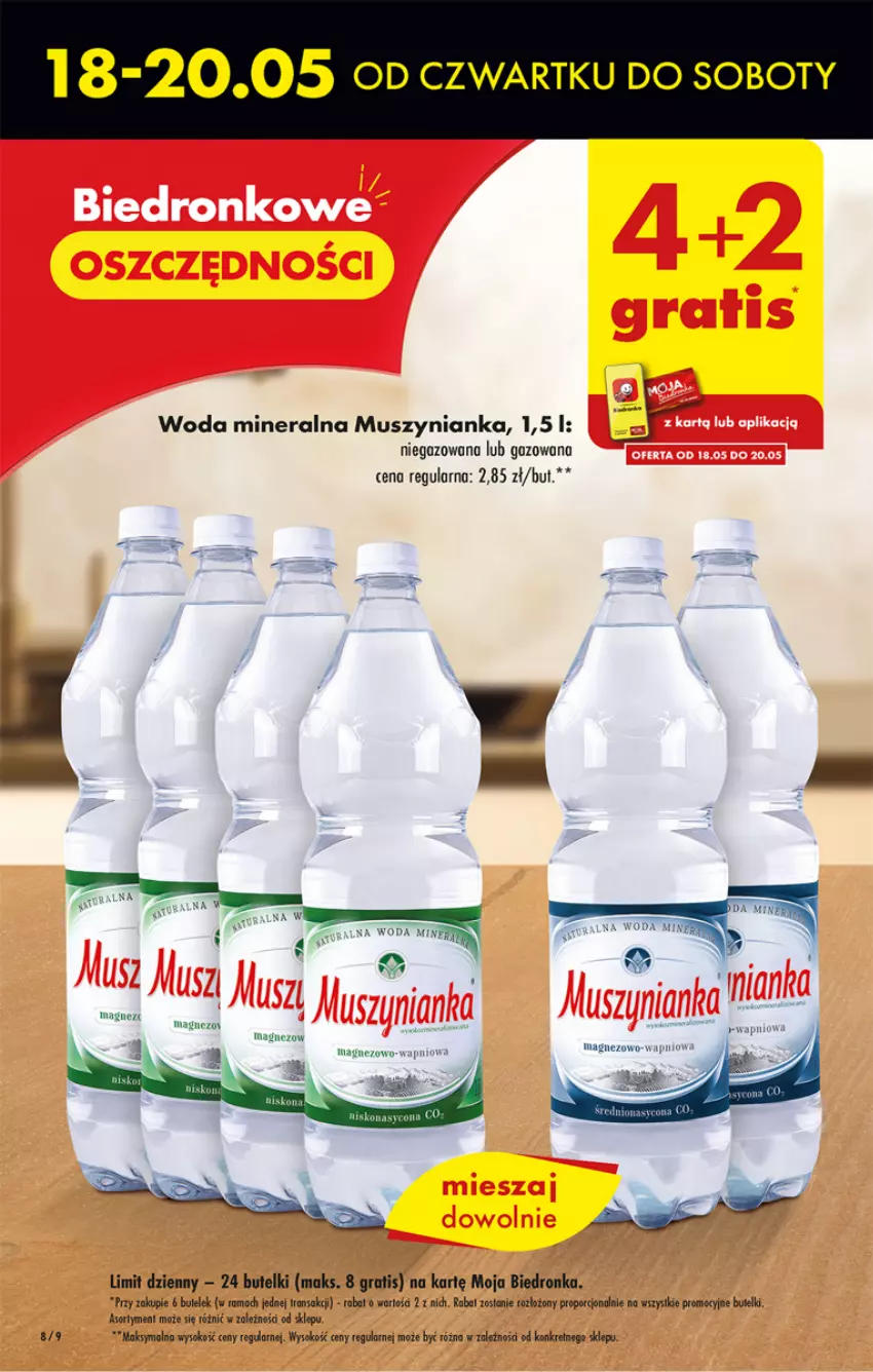 Gazetka promocyjna Biedronka - ważna 18.05 do 24.05.2023 - strona 8 - produkty: Dron, Gra, Magnez, Mus, Muszynianka, Por, Rama, Sok, Woda, Woda mineralna