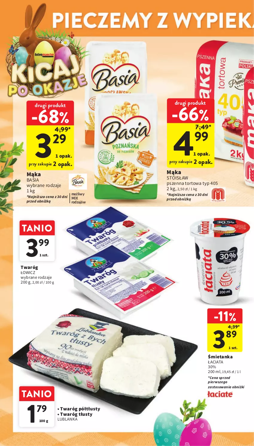 Gazetka promocyjna Intermarche - Gazetka Intermarche - ważna 21.03 do 25.03.2024 - strona 16 - produkty: Basia, Mąka, Twaróg, Twaróg półtłusty, Twaróg tłusty