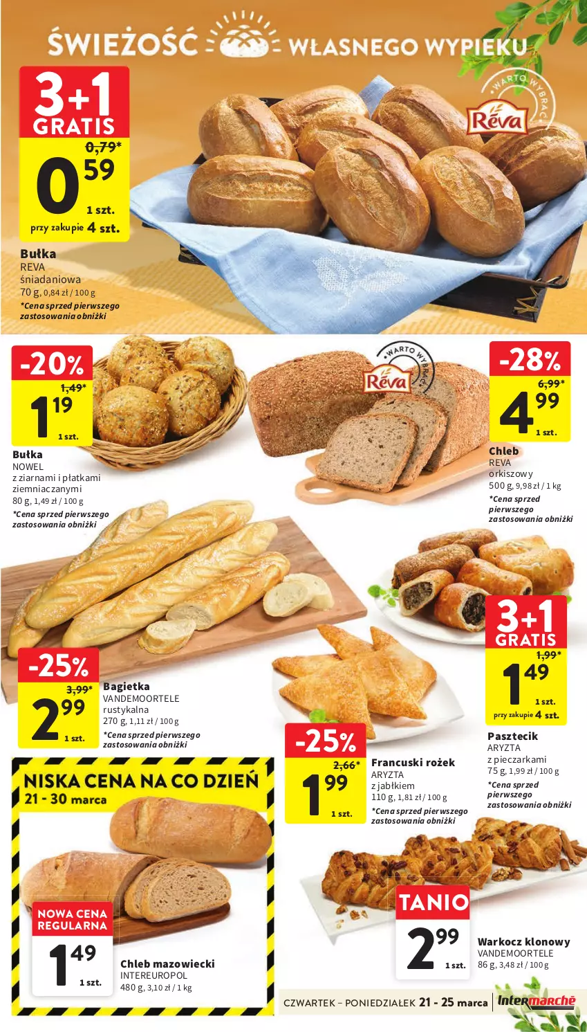 Gazetka promocyjna Intermarche - Gazetka Intermarche - ważna 21.03 do 25.03.2024 - strona 33 - produkty: Bagietka, Bułka, Chleb, Danio, Gra, Koc, Piec, Pieczarka, Rust