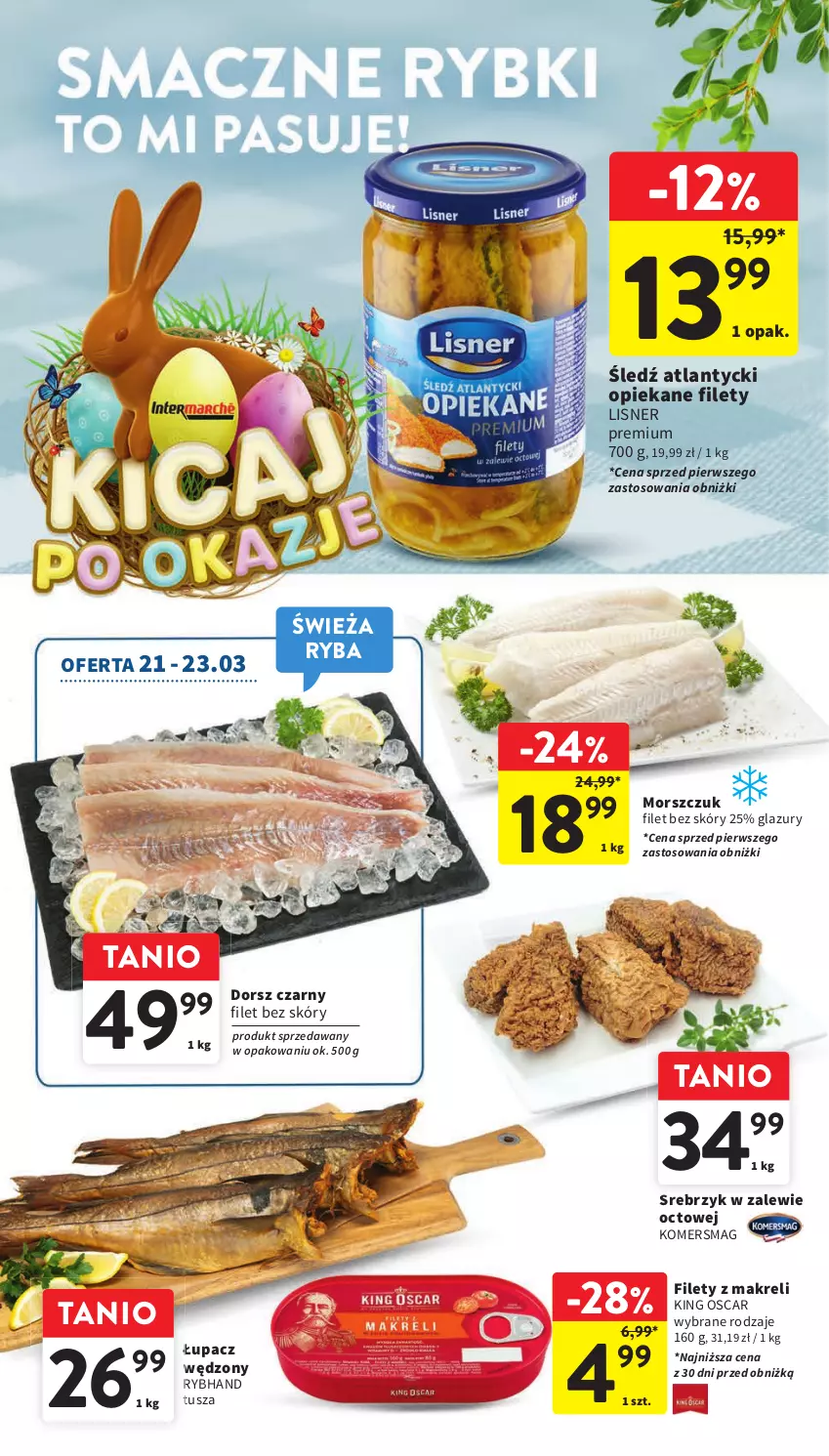 Gazetka promocyjna Intermarche - Gazetka Intermarche - ważna 21.03 do 25.03.2024 - strona 34 - produkty: Dorsz, Lazur, Lisner, Ryba, Tusz