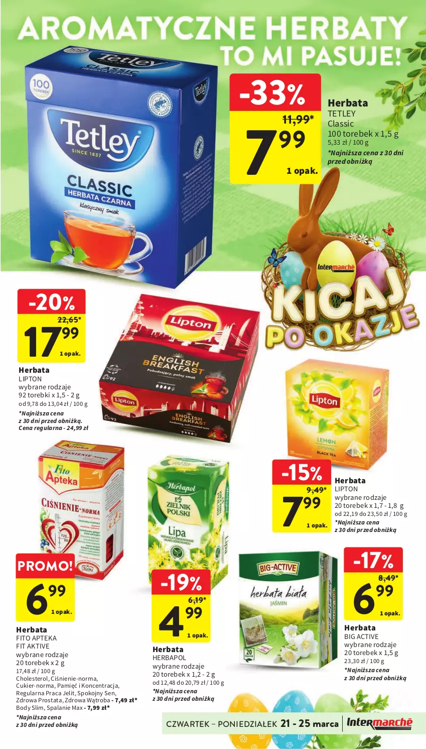 Gazetka promocyjna Intermarche - Gazetka Intermarche - ważna 21.03 do 25.03.2024 - strona 39 - produkty: Apteka, Body, Cukier, Herbapol, Herbata, Lipton, Tetley