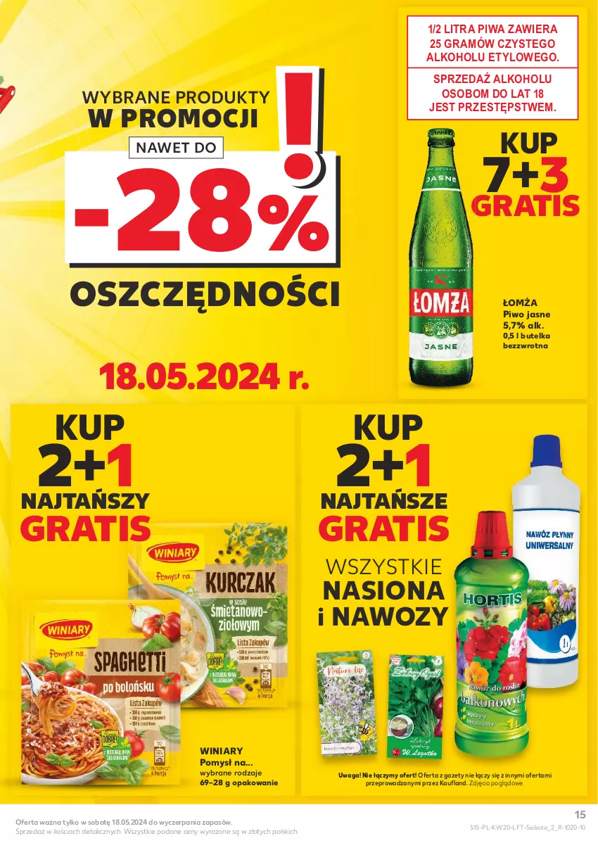 Gazetka promocyjna Kaufland - Gazetka tygodnia - ważna 16.05 do 22.05.2024 - strona 15 - produkty: Gra, Piwa, Piwo, Piwo jasne, Waga, Winiary