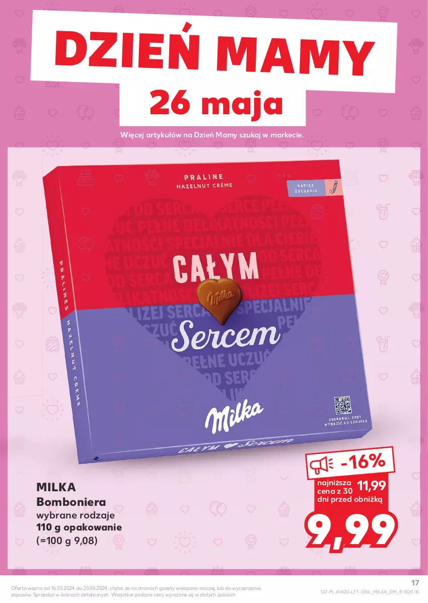 Gazetka promocyjna Kaufland - Gazetka tygodnia - ważna 16.05 do 22.05.2024 - strona 17 - produkty: Bomboniera, Milka