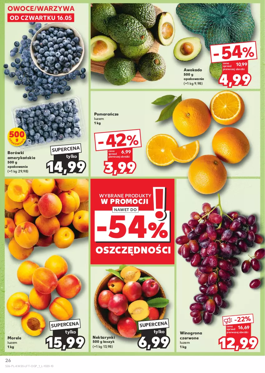 Gazetka promocyjna Kaufland - Gazetka tygodnia - ważna 16.05 do 22.05.2024 - strona 26 - produkty: Kosz, Nektar, Owoce, Pomarańcze, Warzywa, Wino, Winogrona