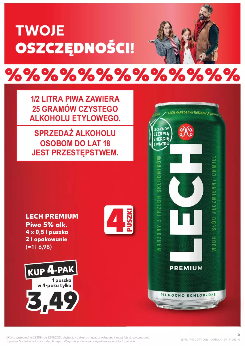 Gazetka promocyjna Kaufland - Gazetka tygodnia - ważna 16.05 do 22.05.2024 - strona 5 - produkty: Gra, Lech Premium, Piwa, Piwo