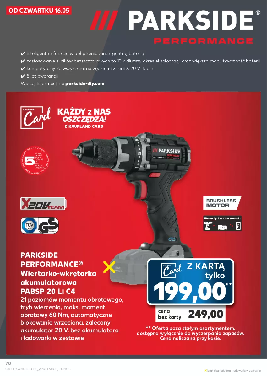 Gazetka promocyjna Kaufland - Gazetka tygodnia - ważna 16.05 do 22.05.2024 - strona 70 - produkty: Akumulator, Intel, Kret, Parkside, Ser, Tarka, Wkręt, Wkrętarka