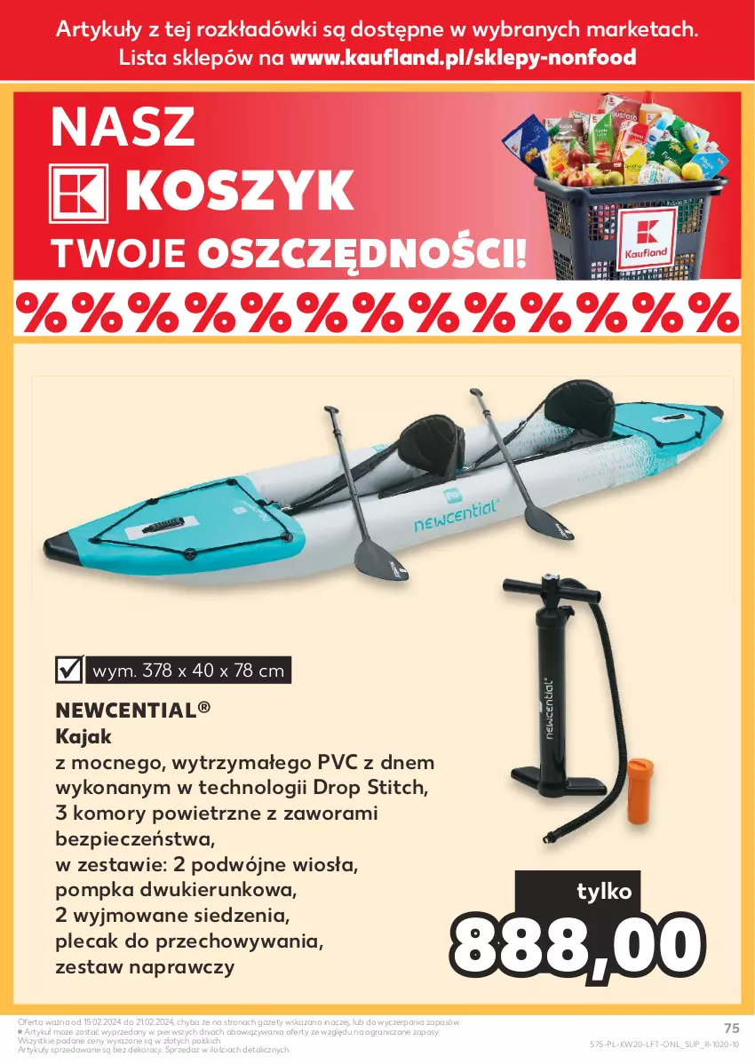 Gazetka promocyjna Kaufland - Gazetka tygodnia - ważna 16.05 do 22.05.2024 - strona 75 - produkty: Gra, Kosz, Piec, Plecak, Pompka