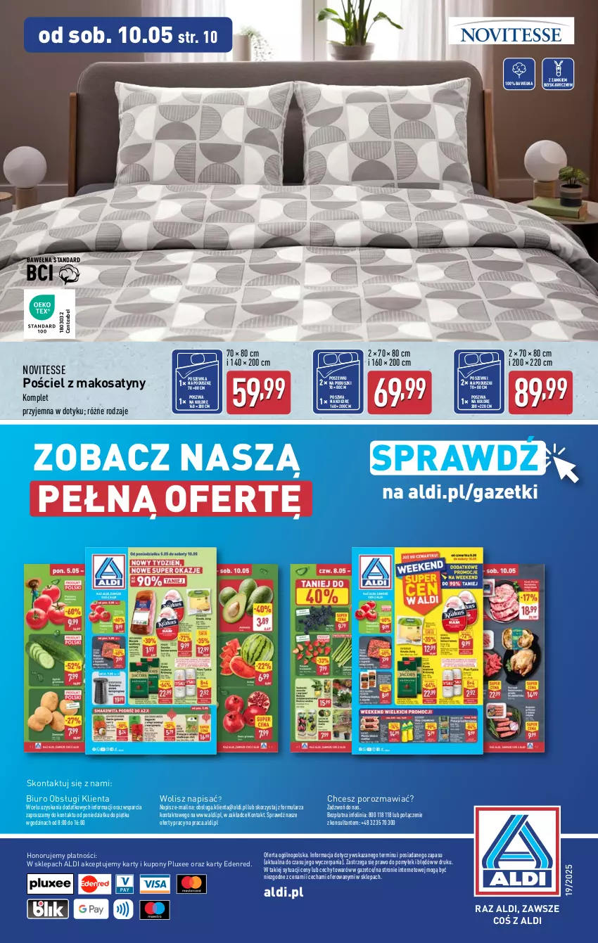 Gazetka promocyjna Aldi - Artykuły przemysłowe i tekstylia - ważna 07.05 do 09.05.2025 - strona 14 - produkty: Biuro, O nas, Por, Pościel, Poszewka, Wełna