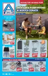 Gazetka promocyjna Aldi - Artykuły przemysłowe i tekstylia - Gazetka - ważna od 09.05 do 09.05.2025 - strona 1 - produkty: Czajnik elektryczny, Czajnik, Szorty, Stolik, Szlifierka kątowa, Sandał, Toster, Dzieci, Szlifierka, Krzesło, Fa