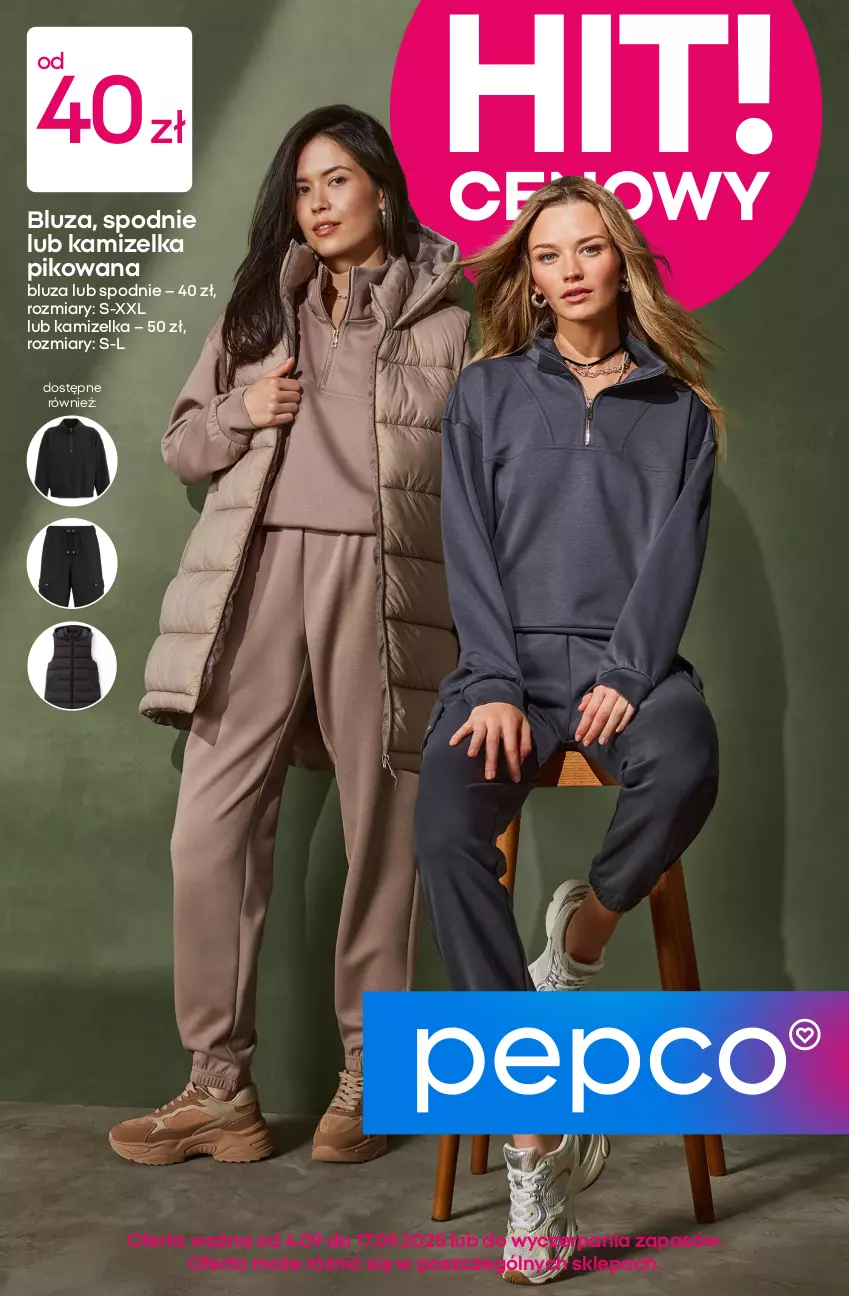 Gazetka promocyjna Pepco - Odzież na jesień - ważna 04.09 do 17.09.2025 - strona 1 - produkty: Bluza, Kamizelka, Spodnie