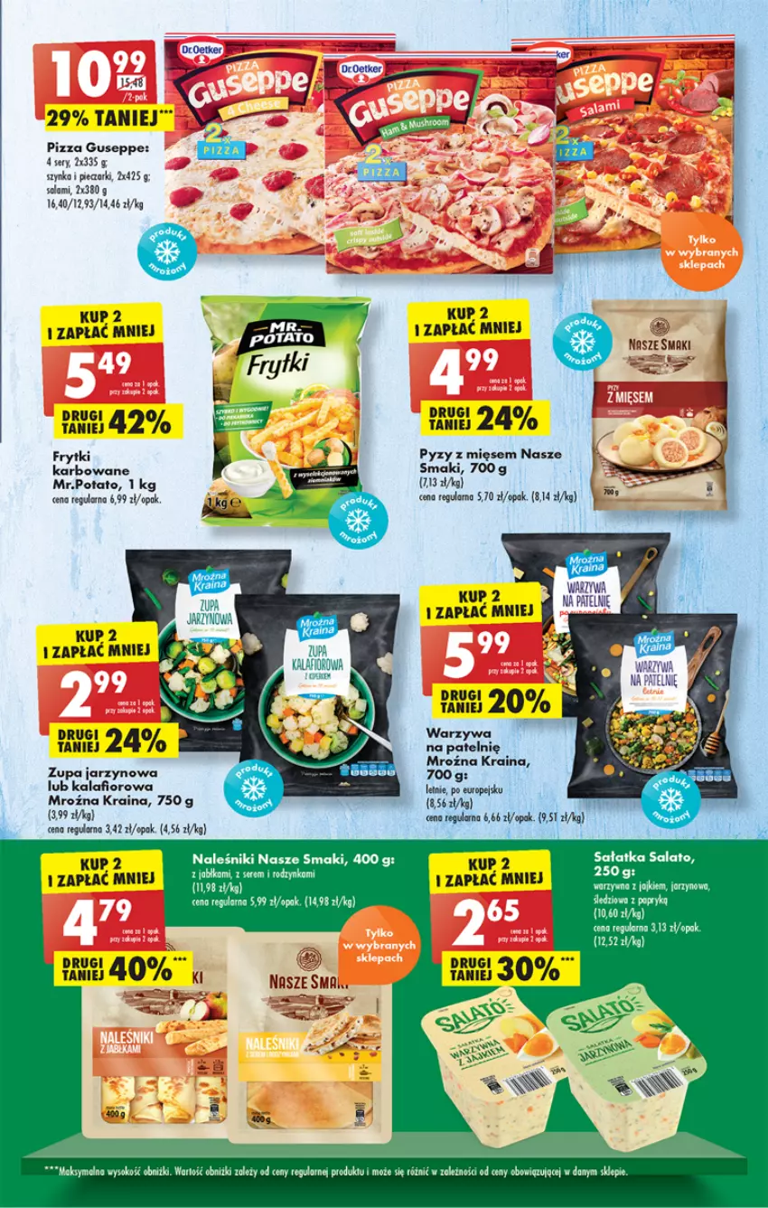 Gazetka promocyjna Biedronka - W tym tygodniu - ważna 22.08 do 28.08.2022 - strona 23 - produkty: Frytki, Kalafior, Naleśniki, Piec, Pizza, Salami, Sałat, Sałatka, Ser, Szynka, Warzywa, Zupa