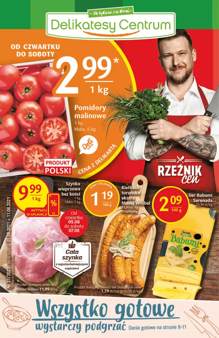 Gazetka promocyjna Delikatesy Centrum - Gazetka Delikatesy Centrum - ważna 05.08 do 11.08.2021 - strona 1 - produkty: Dania gotowe, Rum, Szynka, Szynka wieprzowa