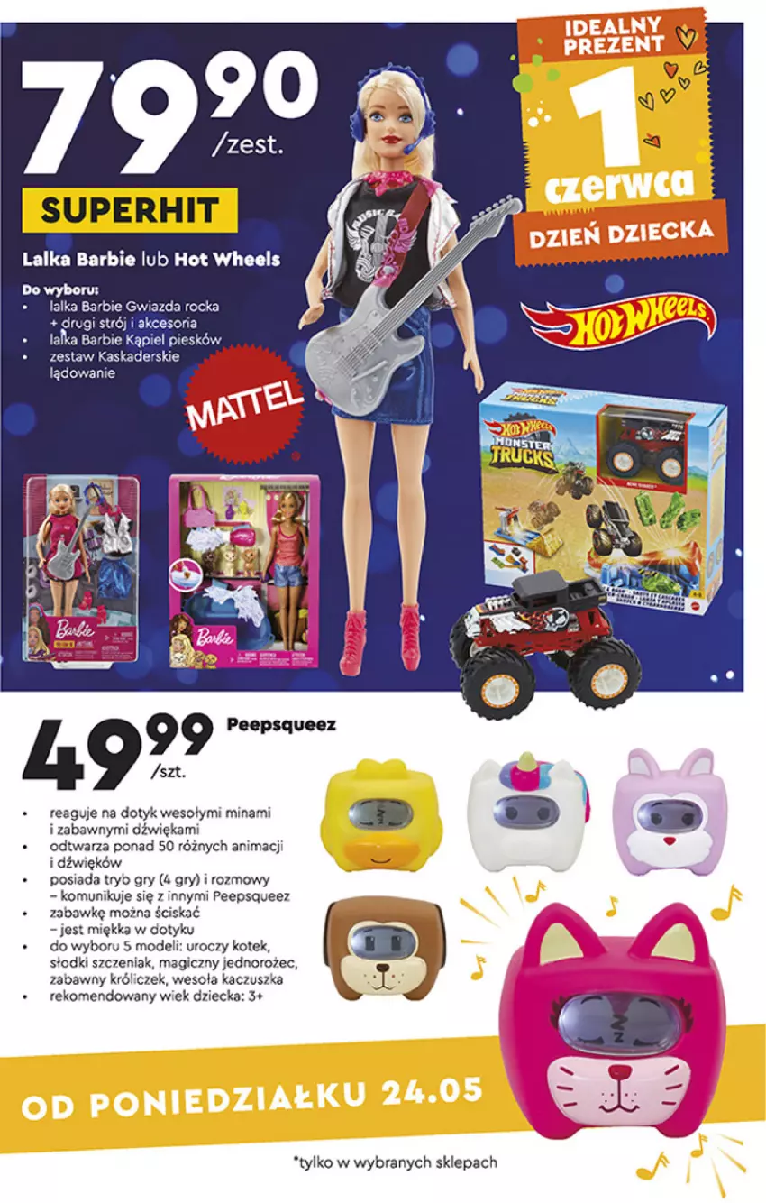 Gazetka promocyjna Biedronka - Okazje tygodnia - ważna 24.05 do 06.06.2021 - strona 5 - produkty: Barbie, Gry, Gwiazda, Hot Wheels, Jednorożec, Kask, Kotek, Lalka