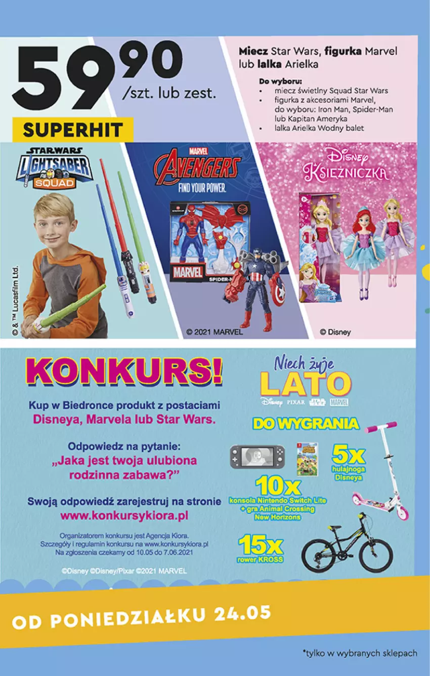 Gazetka promocyjna Biedronka - Okazje tygodnia - ważna 24.05 do 06.06.2021 - strona 9 - produkty: Ariel, Disney, Dron, Lalka, Miecz, Squad, Star Wars