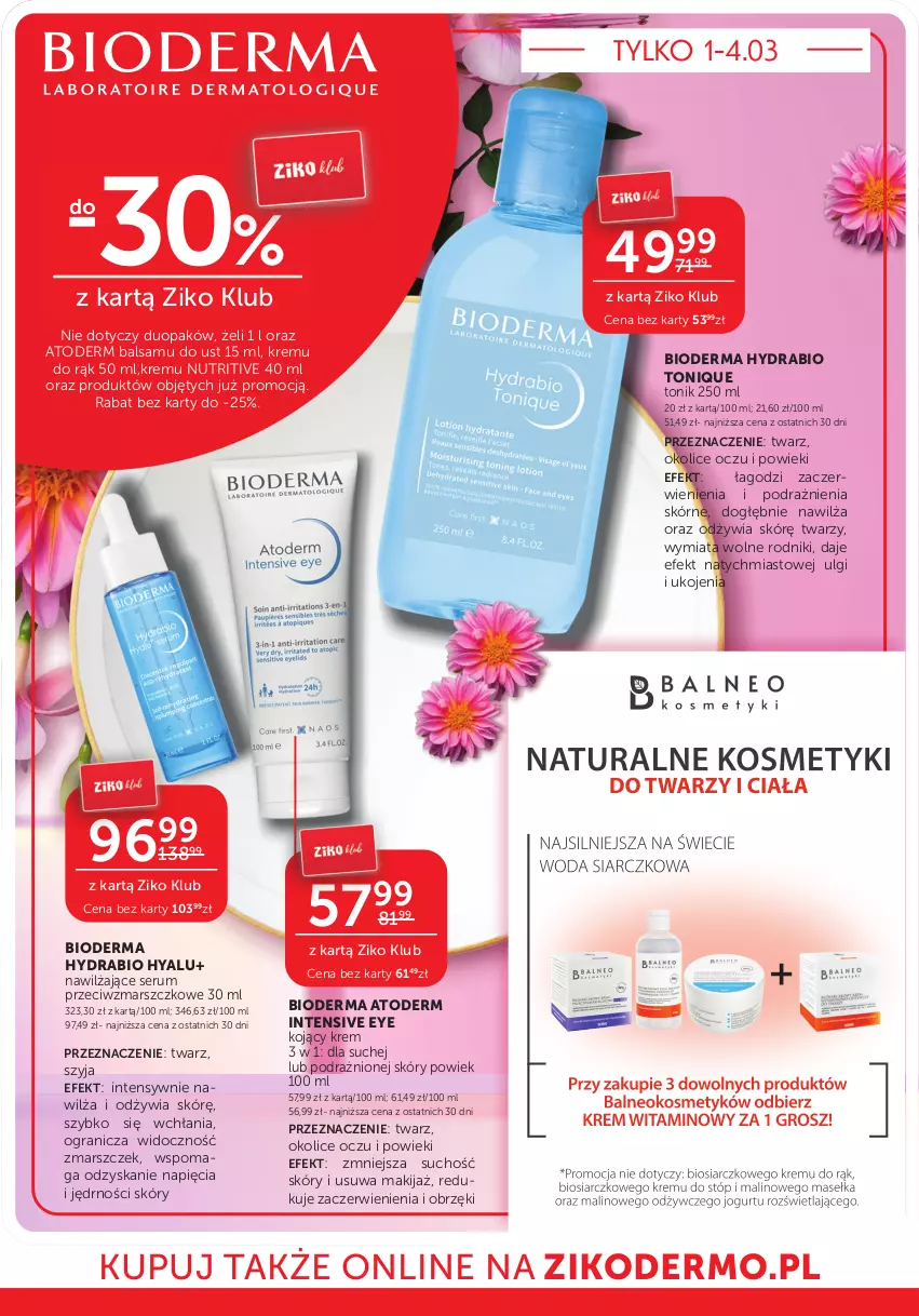 Gazetka promocyjna Ziko - Gazetka Ziko Dermo - ważna 22.02 do 04.03.2024 - strona 12 - produkty: Atoderm, Bioderma, Gra, LG, Makijaż, Mars, Rum, Ser, Serum, Tonik