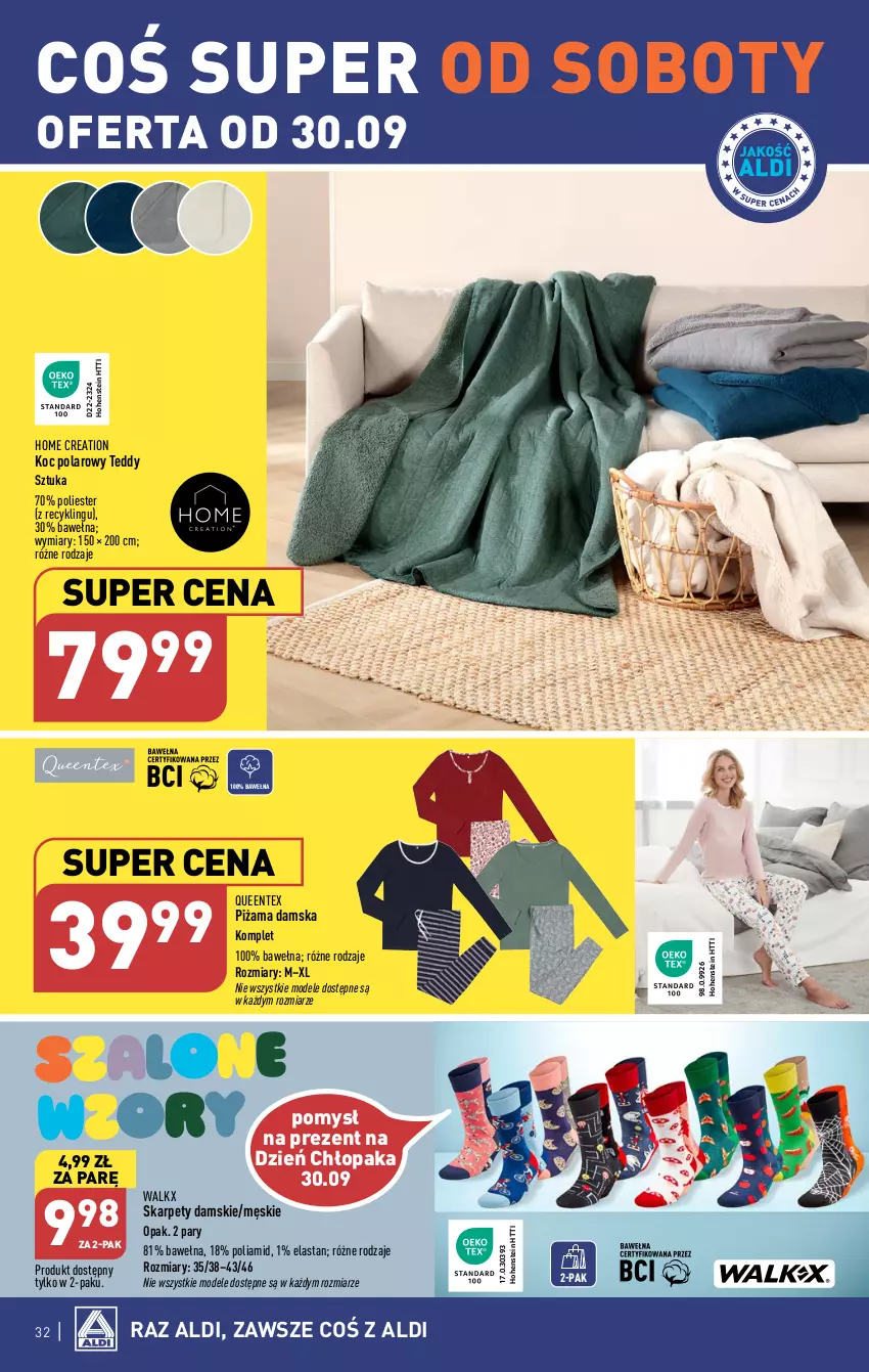 Gazetka promocyjna Aldi - Pełna oferta - ważna 25.09 do 30.09.2023 - strona 32 - produkty: Karp, Koc, Piżama, Queentex, Wełna