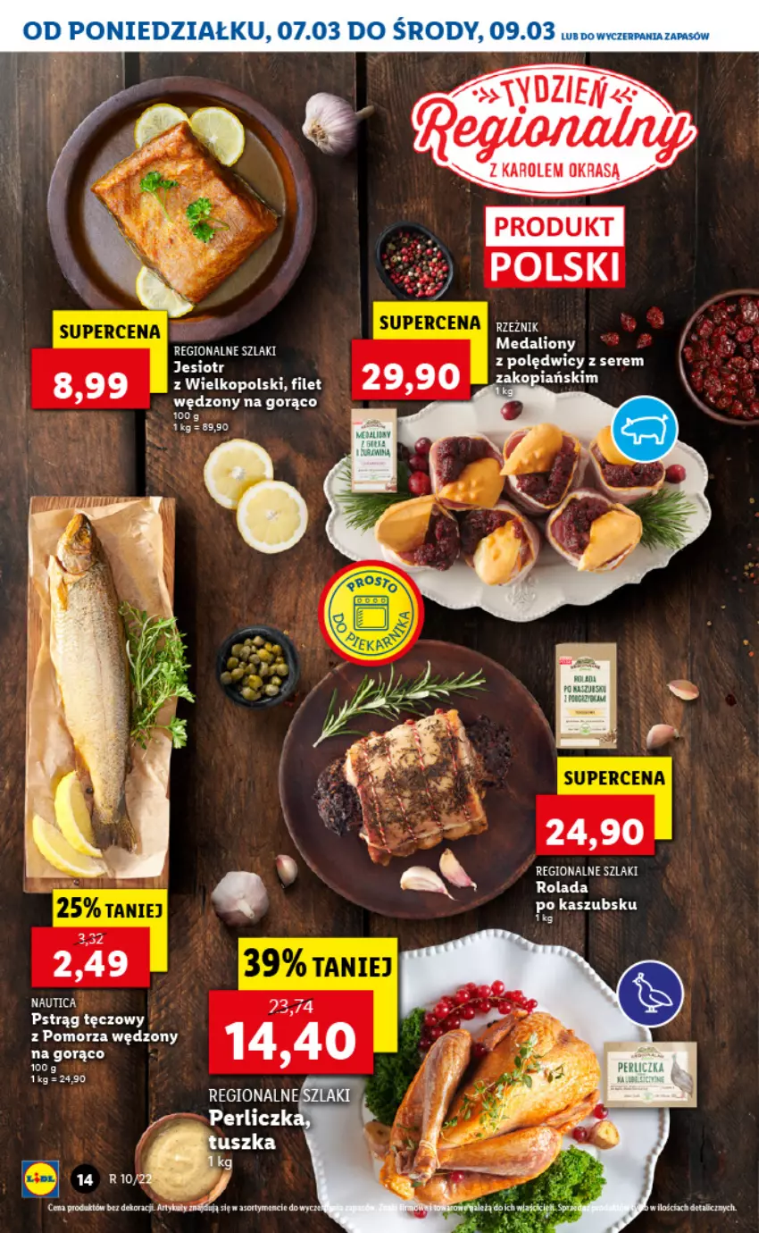 Gazetka promocyjna Lidl - GAZETKA - ważna 07.03 do 09.03.2022 - strona 14 - produkty: Lion, Pstrąg, Pstrąg tęczowy, Rolada, Ser