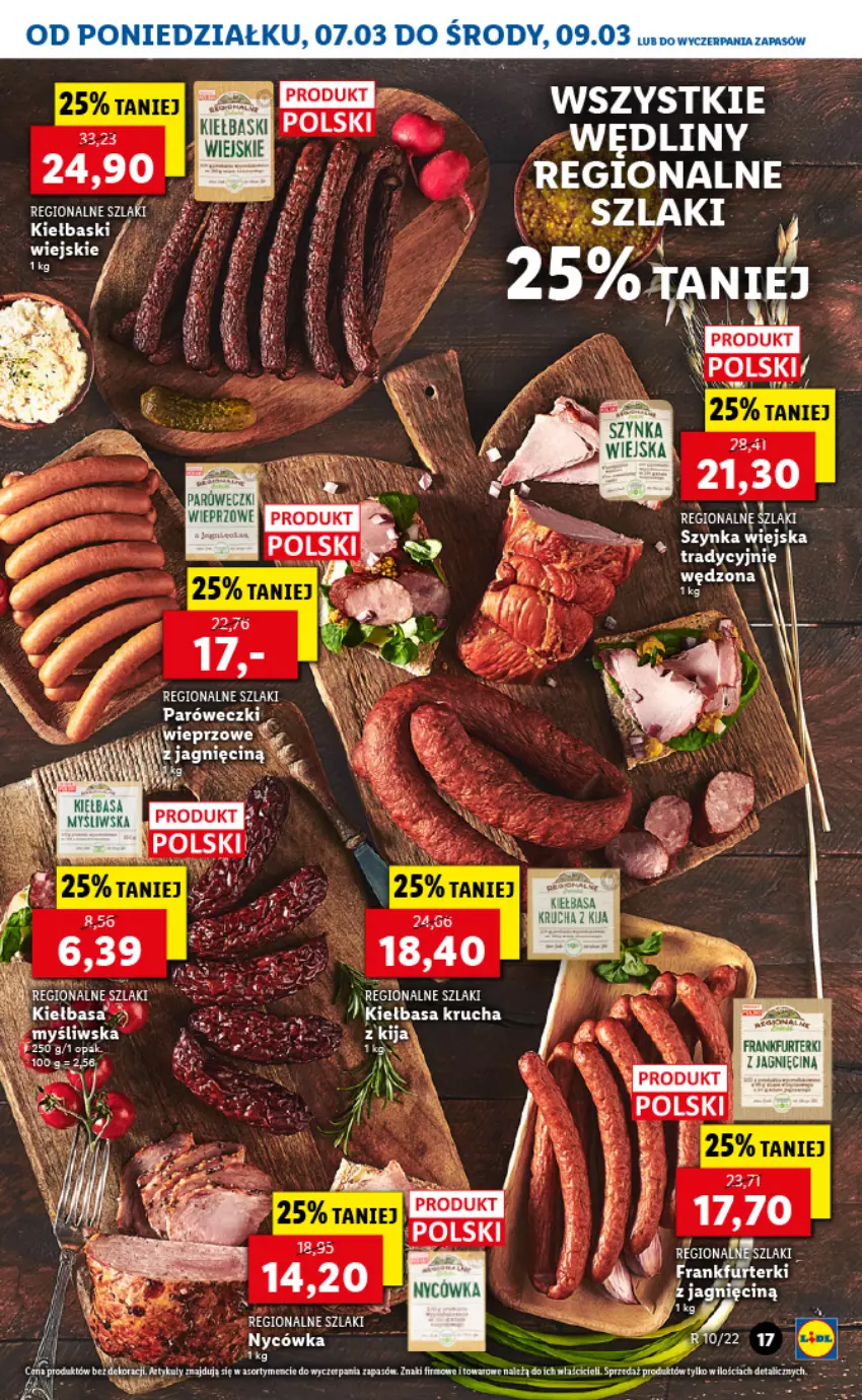 Gazetka promocyjna Lidl - GAZETKA - ważna 07.03 do 09.03.2022 - strona 17 - produkty: Kiełbasa