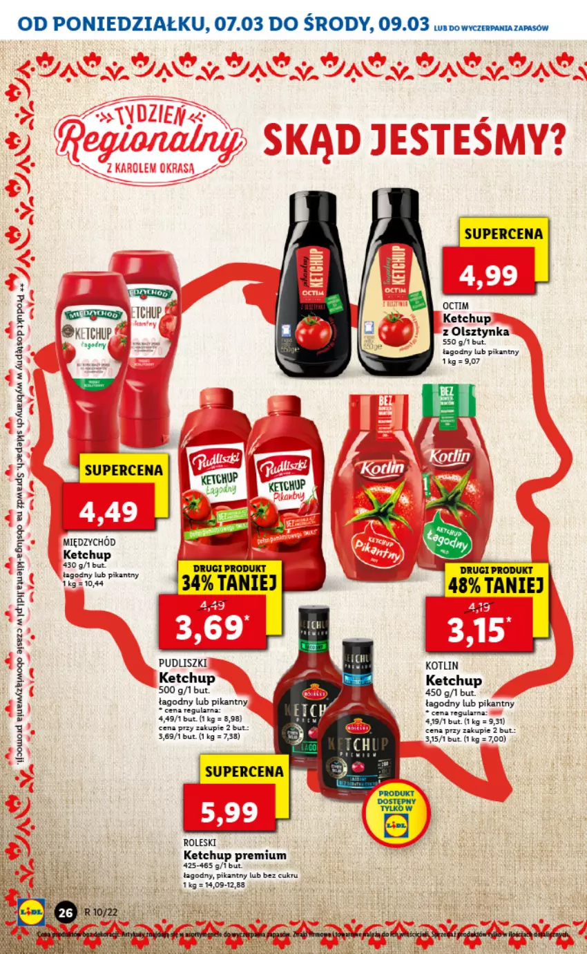 Gazetka promocyjna Lidl - GAZETKA - ważna 07.03 do 09.03.2022 - strona 26 - produkty: HP, Ketchup, Pudliszki, Sos, Tago