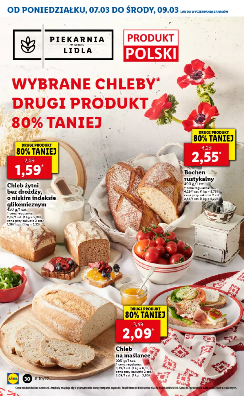 Gazetka promocyjna Lidl - GAZETKA - ważna 07.03 do 09.03.2022 - strona 30 - produkty: Chleb, Ser