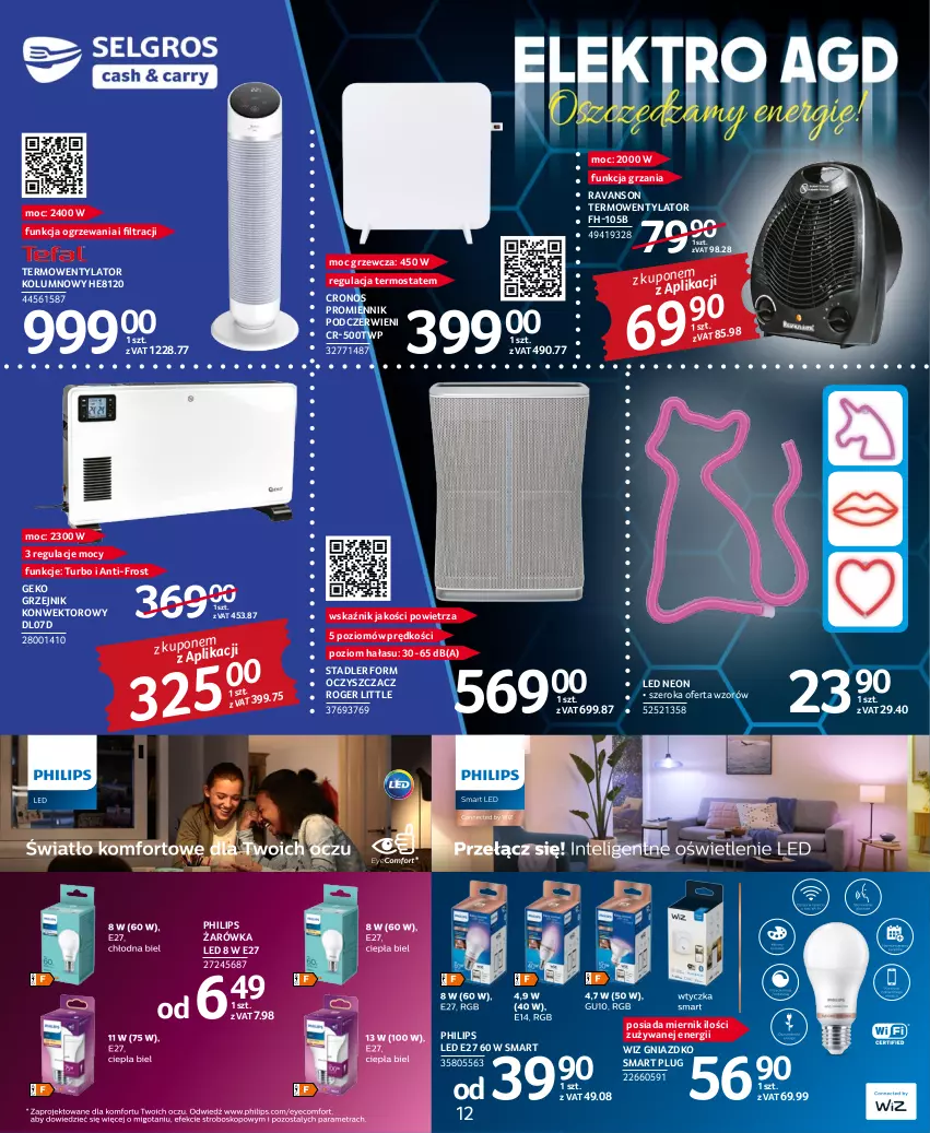 Gazetka promocyjna Selgros - Katalog Elektro - ważna 20.10 do 02.11.2022 - strona 12 - produkty: Grzejnik, Grzejnik konwektorowy, Philips, Termos, Termowentylator